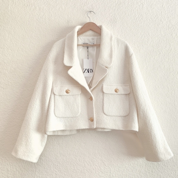 Zara Wool Blend Blazer Coat Size XL XXL - Picture 9 of 10